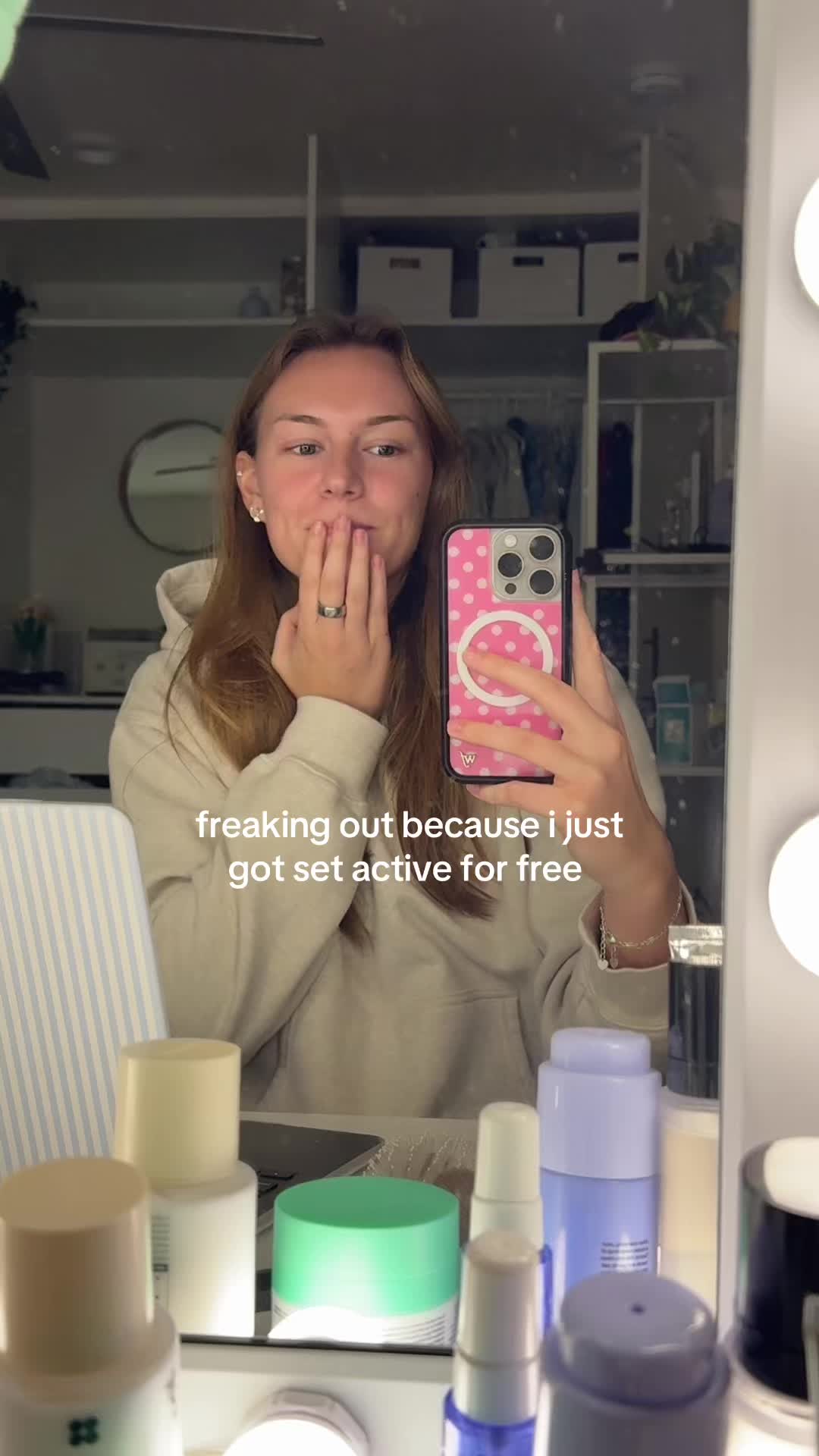 TikTok post by @momentswithliv for SET ACTIVE. Caption reads: i’m literally so excited to get this #setactive....