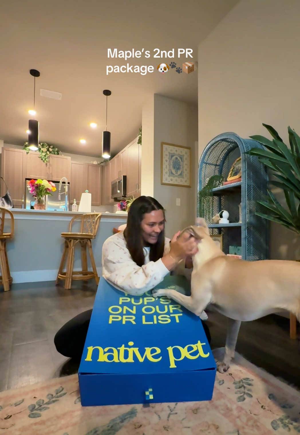 TikTok post by @emmamarie for Native Pet. Caption reads: YAYAYA so happy for Maple!!  THANK YOU @Native Pet....