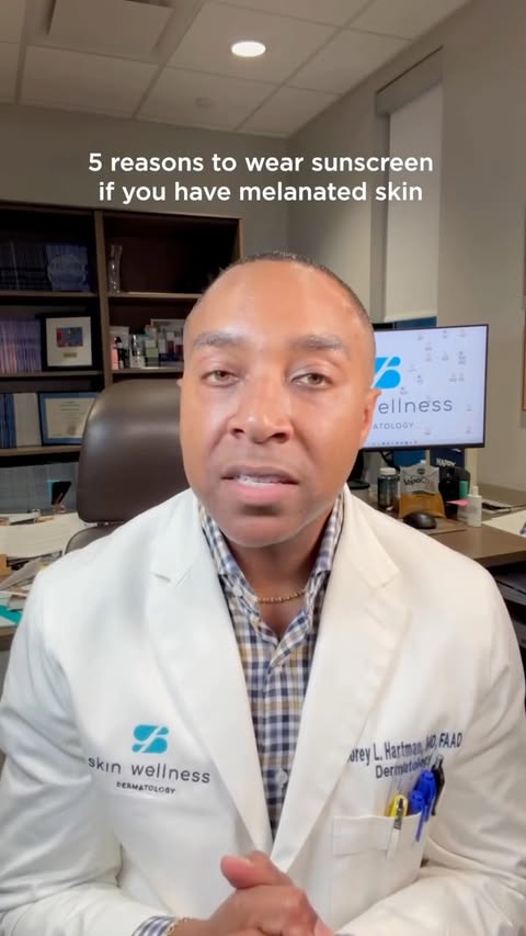 Instagram post by @skinofcolorsociety for EltaMD. Caption reads: [...] skin tones. 🥼 @skinofcolorsociety....