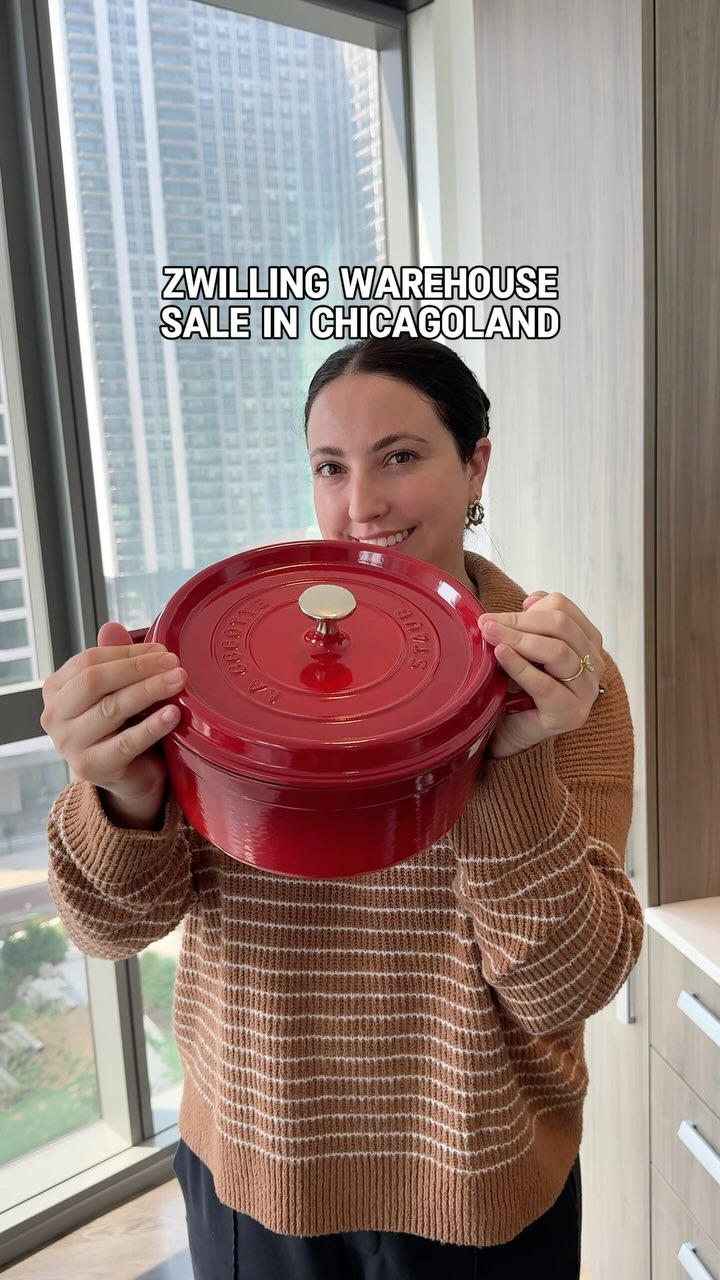 Instagram post by @keninchicago for Zwilling. Caption reads: HUGE COOKWARE SALE IN CHICAGOLAND‼️ Get up to 80%....