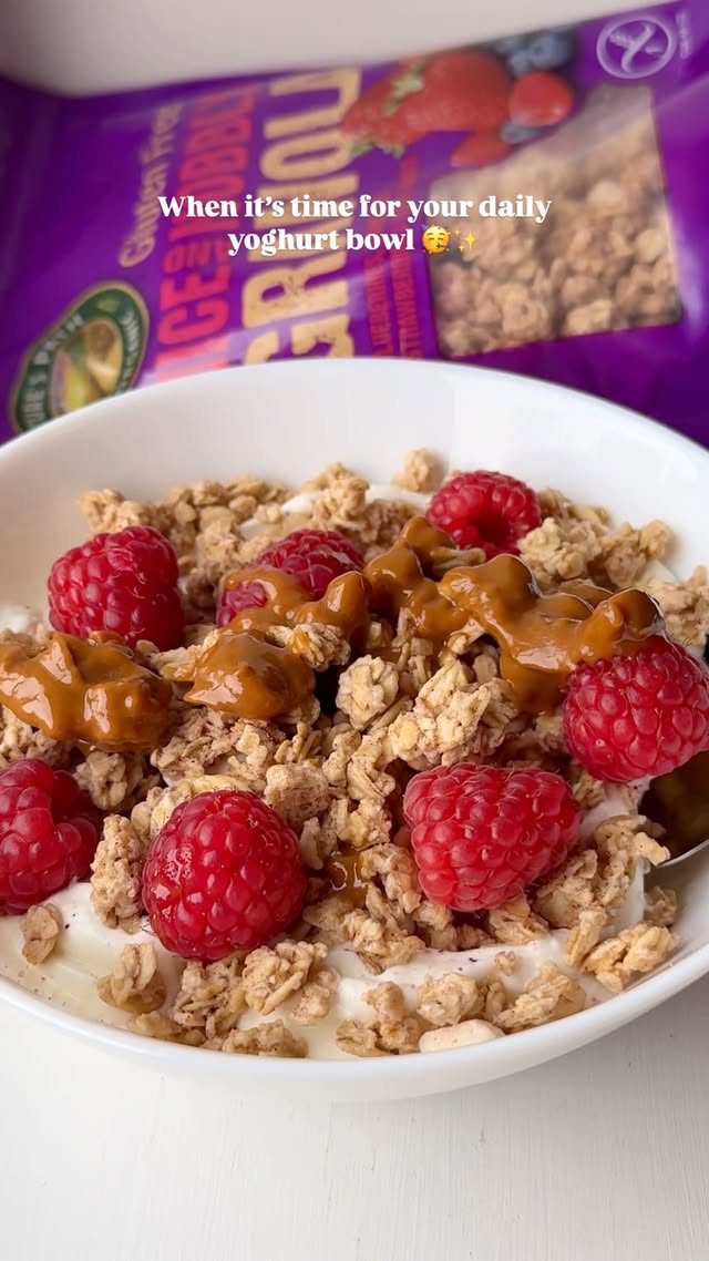 Instagram post by @breakfastwithaimeelou for Natures Path. Caption reads: [...] to be my new favourite breakfast 👀....