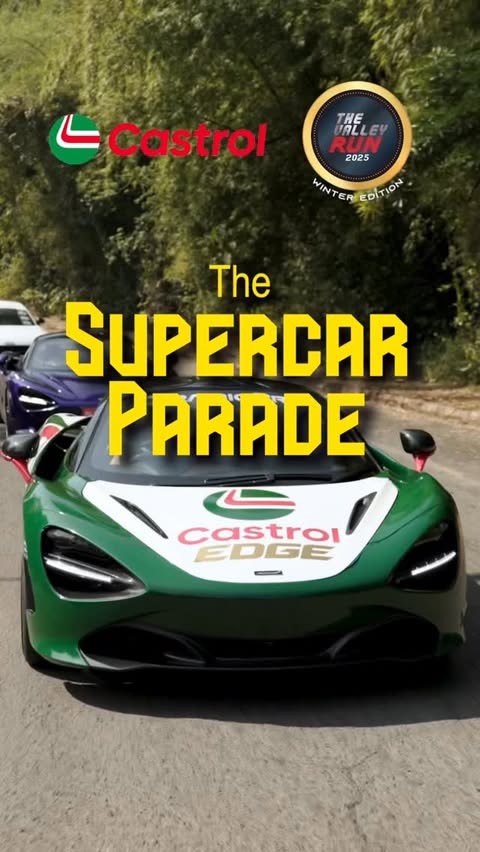 Instagram post by @rongom_tagore_mukerji for Castrol. Caption reads: [...] Run.
The Supercar Parade powered by Castrol....