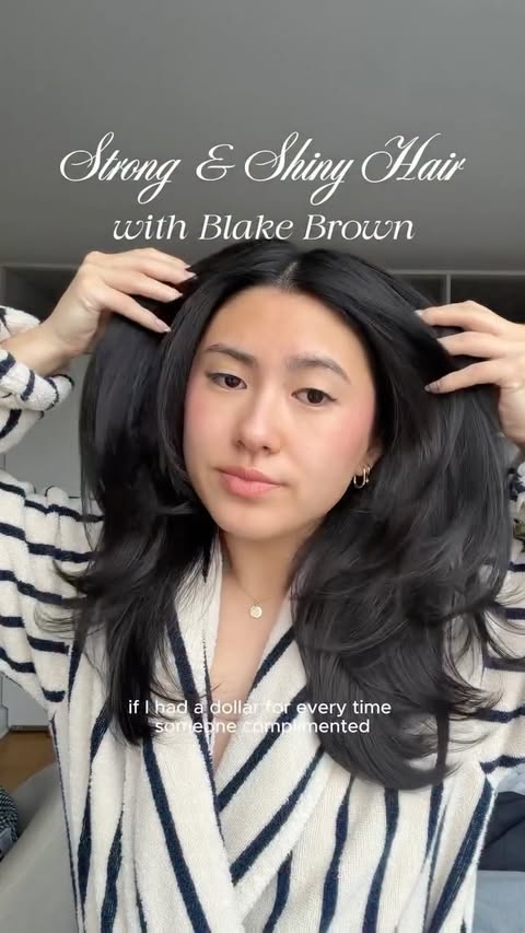 Instagram post by @itsnataliepark for Blake Brown Beauty. Caption reads: [...] hair that smells amazing ✨Shop....