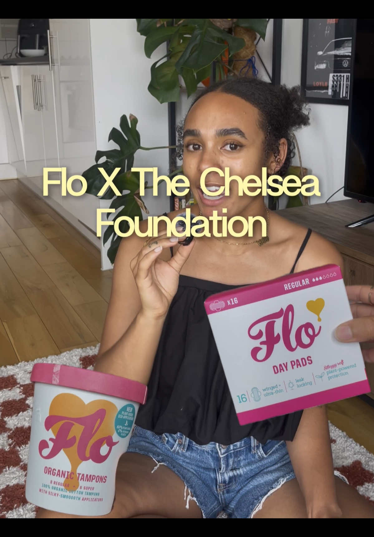 TikTok post by @oliviamsjones for Here We Flo. Caption reads: [...] PE shorts was an INSANE choice 😭 @Here We....