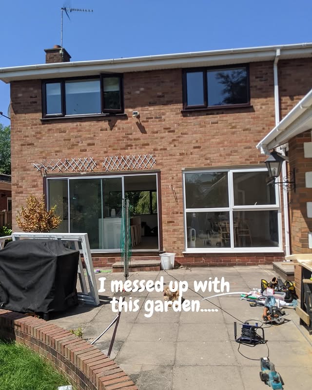 Instagram post by @our_bears_home for B&Q. Caption reads: ad THE OUTDOOR KITCHEN I WAITED 6 YEARS FOR ✨ Back....