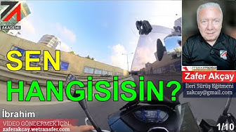 YouTube post by @ZaferAKCAY for WeTransfer. Caption reads: WHICH ARE YOU? | 5Sriders | Motorcycle Accidents....