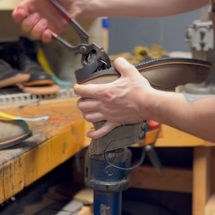 Instagram post by @procobblers for Red Wing Heritage. Caption reads: @redwingheritage Iron Ranger heel....