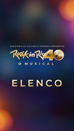 Instagram post by @cidadedasartes_ for Rock in Rio. Caption reads: 🎸Conheça o elenco completo de ‘Rock In Rio 40....