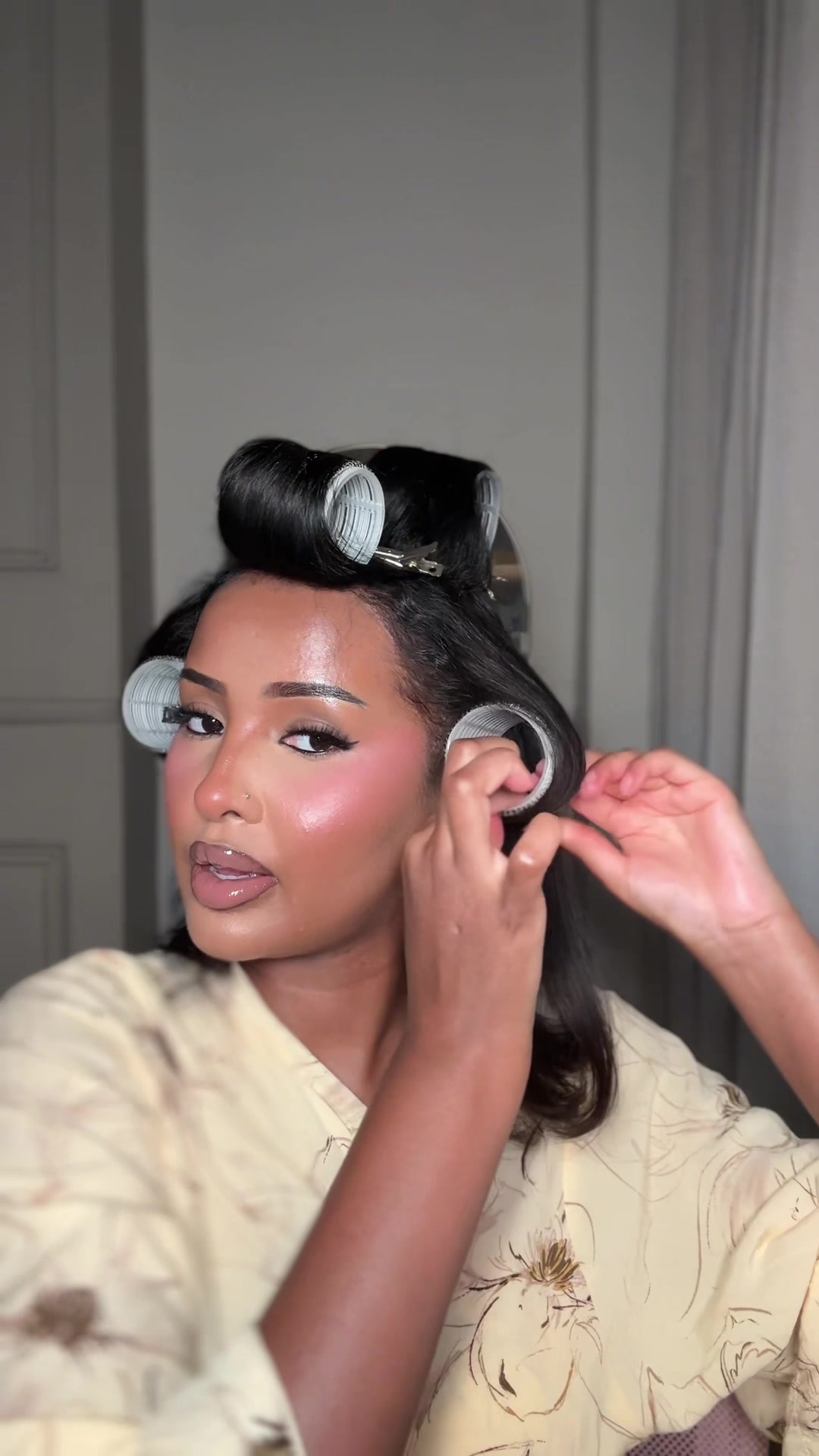 TikTok post by @fathe.doks for BaByliss. Caption reads: Updated Blow-dry Routine and honestly I might be....