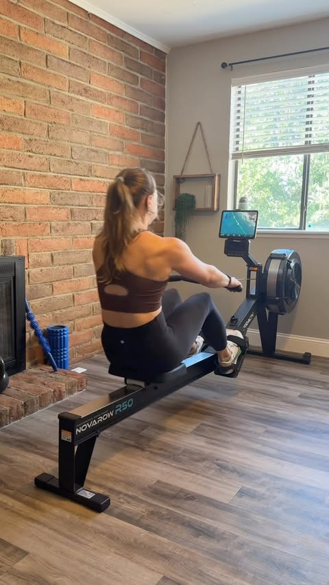 Instagram post by @anyaturner98 for Merach. Caption reads: [...] rower to your training. I’ve linked the....