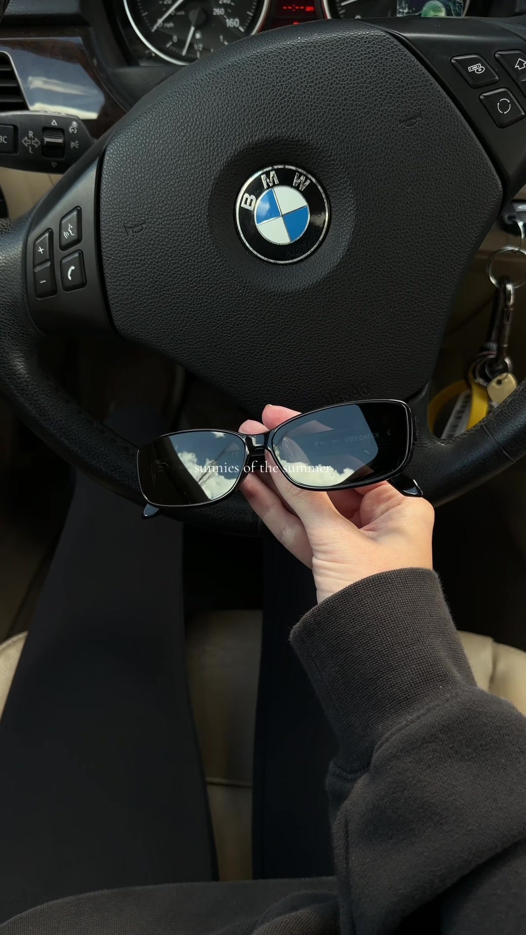 TikTok post by @selenabeg for QUAY. Caption reads: quay sunglasses of the summer…. literally the....
