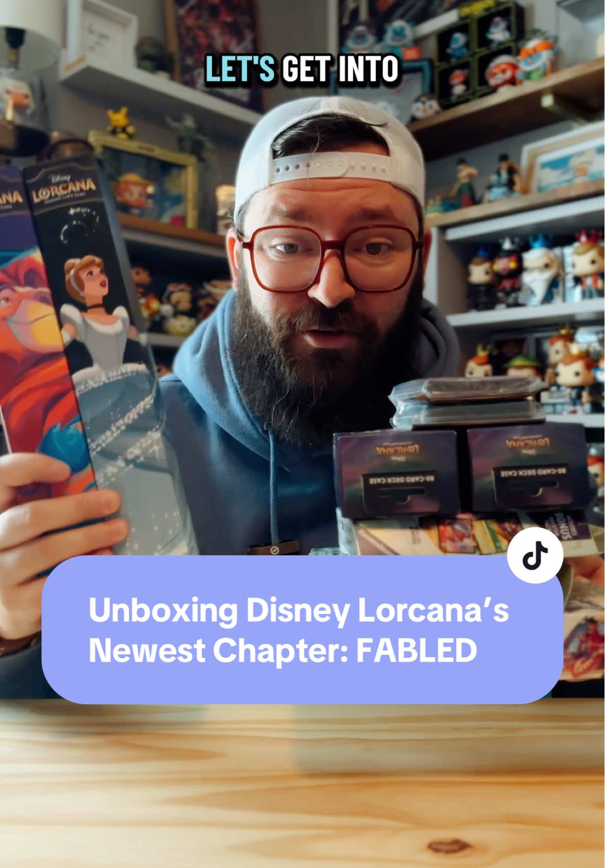 TikTok post by @bibbidi.bobbidi.beard for Ravensburger. Caption reads: Who’s ready for Powerline to be in Lorcana?!....