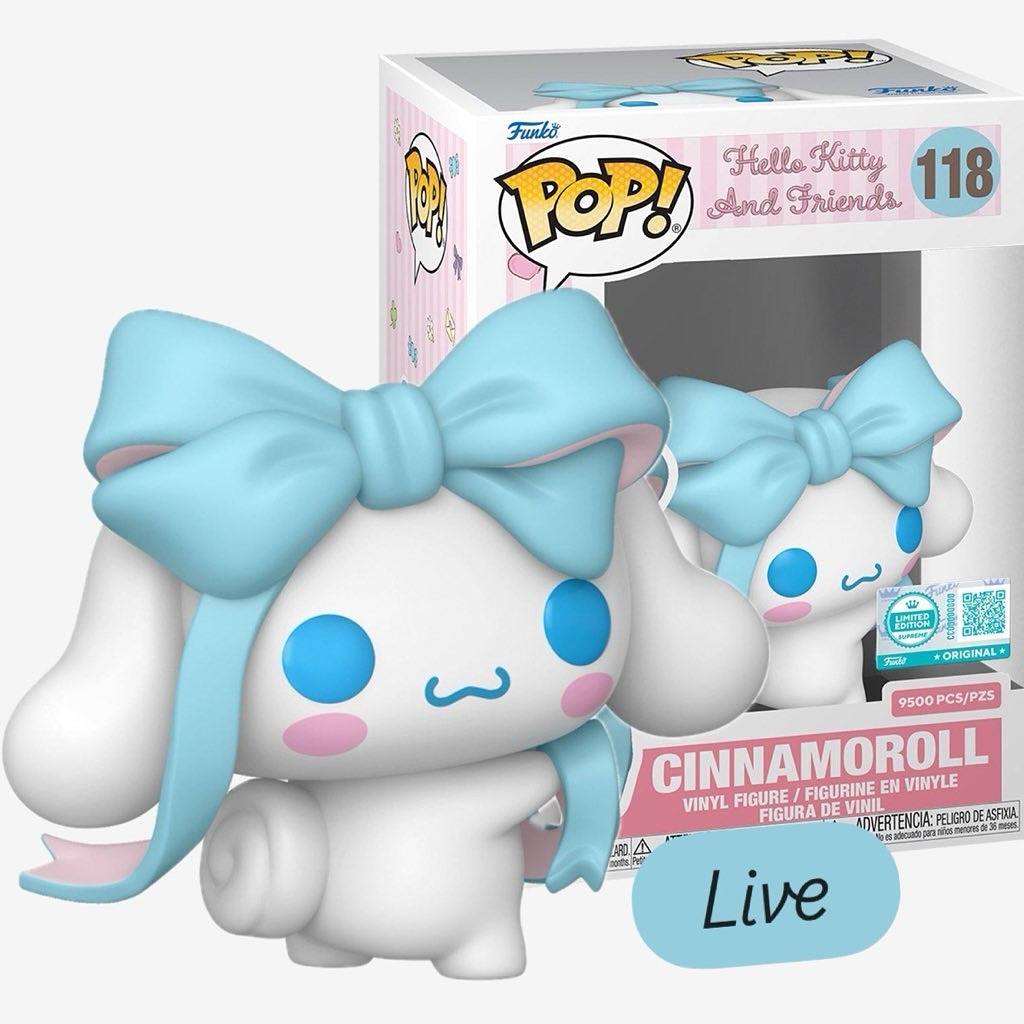 Instagram post by @funkopopsnews for Sanrio. Caption reads: [...] Linky ~ fnkpp.com/HTCinn

#Ad #Sanrio....