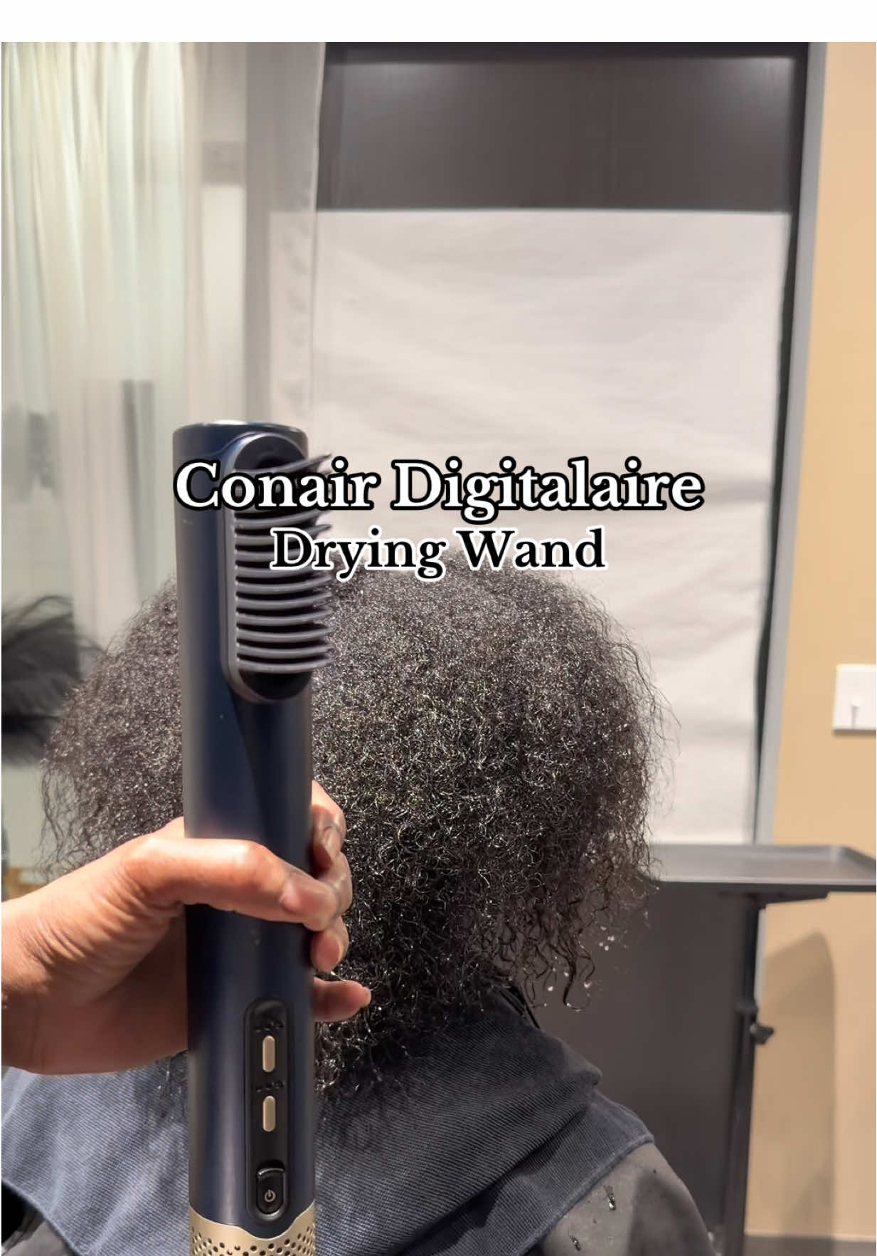 TikTok post by @shadesbyshavonda for Conair. Caption reads: [...] hair to still look puffy or frizzy, the....