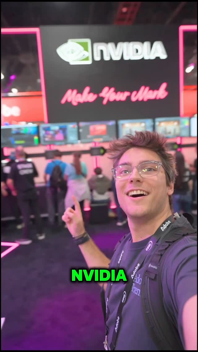 Instagram post by @jiffyvfx for NVIDIA. Caption reads: [...] video! 🎤Check out my experience with....