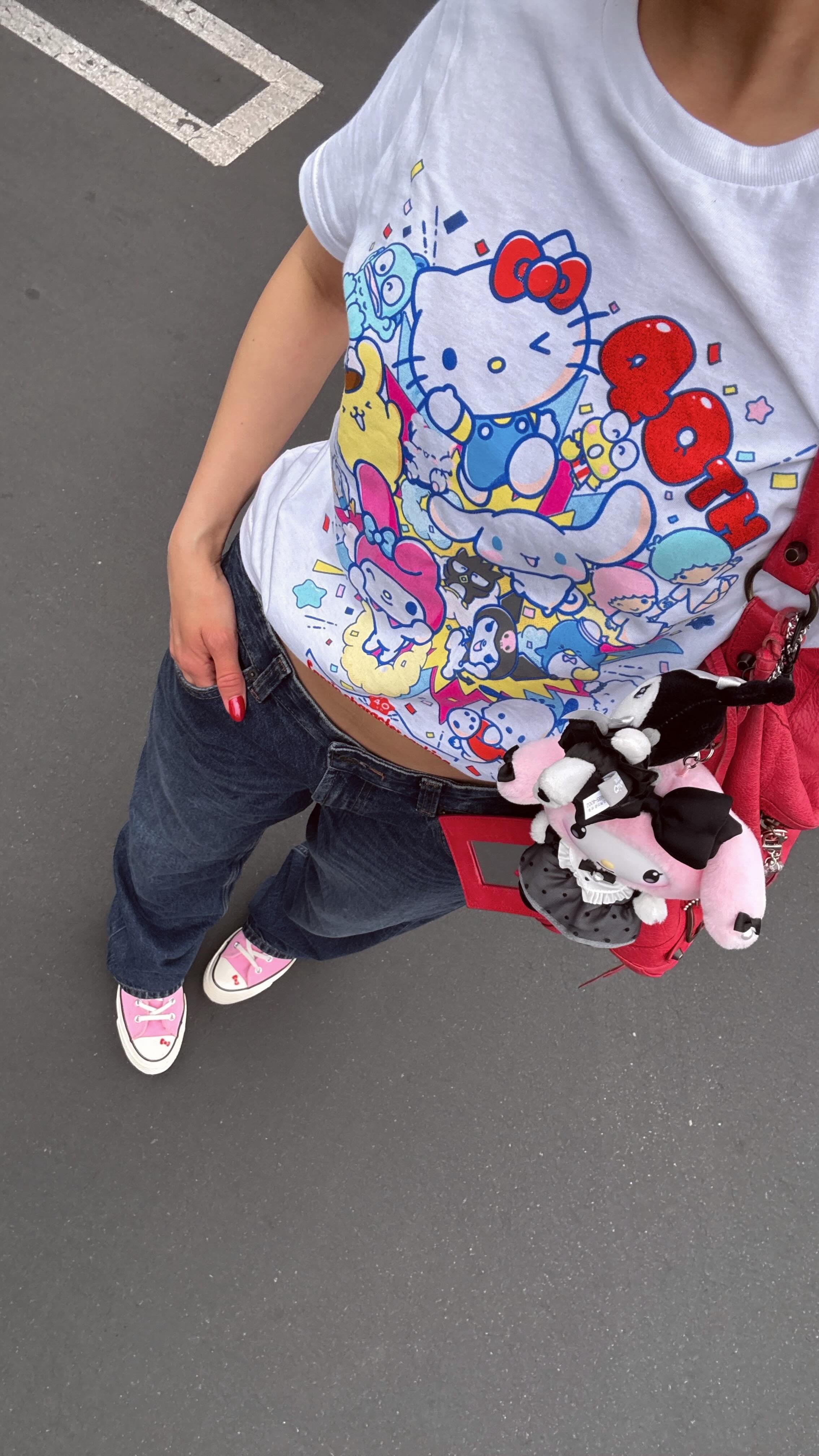 Instagram post by @linabugz for Sanrio. Caption reads: just doing my civic cute-y and casting my vote at....