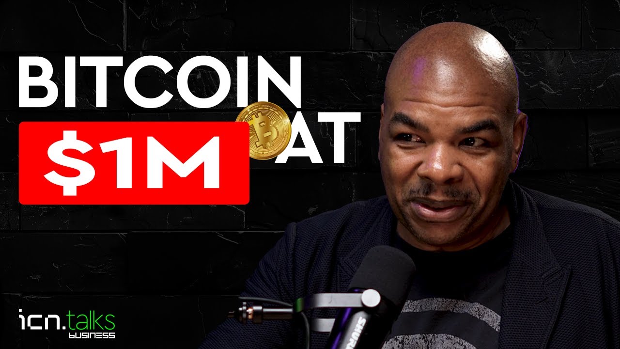 YouTube post by @icntalksbusiness for CoinMarketCap. Caption reads: Davinci Jeremie: "Buy NOW $1 of Bitcoin satoshis....