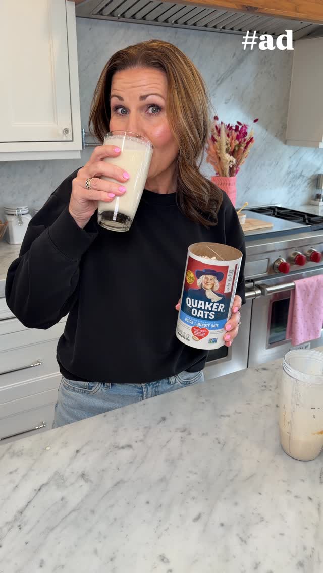 Instagram post by @mamamilliecooks for Quaker Oats. Caption reads: #AD Did you know only 6% of people are getting....