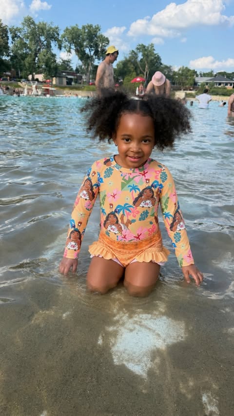 Instagram post by @adoorablebabies for PatPat. Caption reads: [...] and pool day even more magical! 💙☀️....