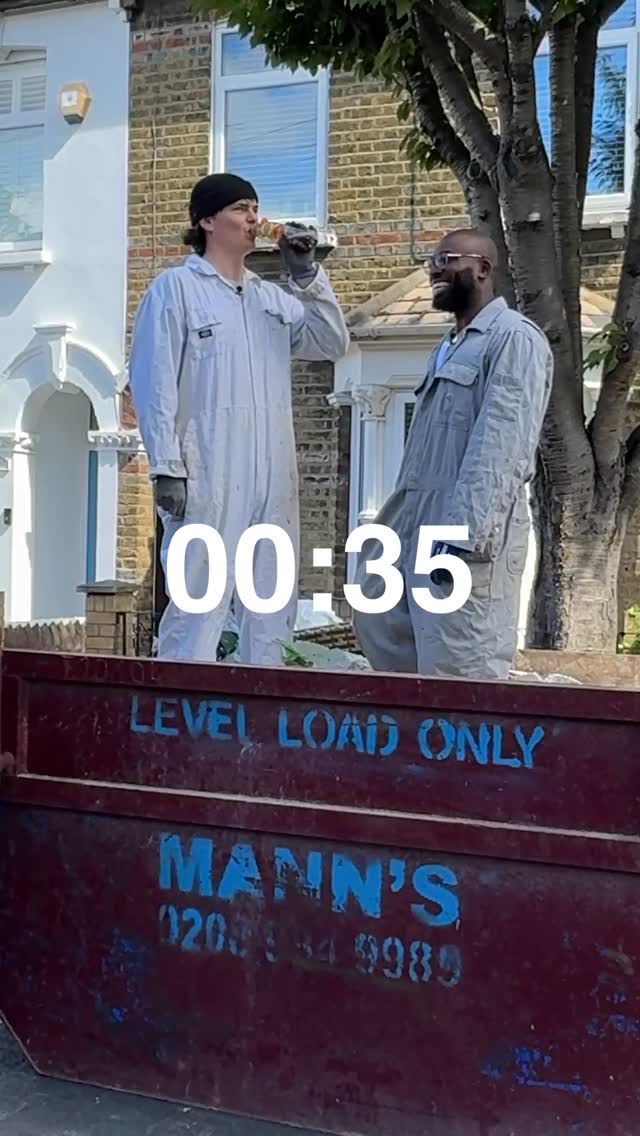 Instagram post by @bricks.and.disorder for Lipton Iced Tea. Caption reads: We just paid £330 for a 30 min skip 😭 if we....