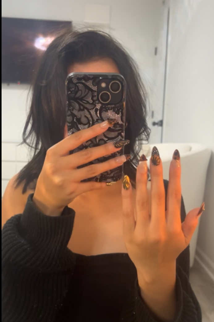 TikTok post by @taymckinn for Ersa Nails. Caption reads: last post I promise!🤍#nailinspo #ersanails....