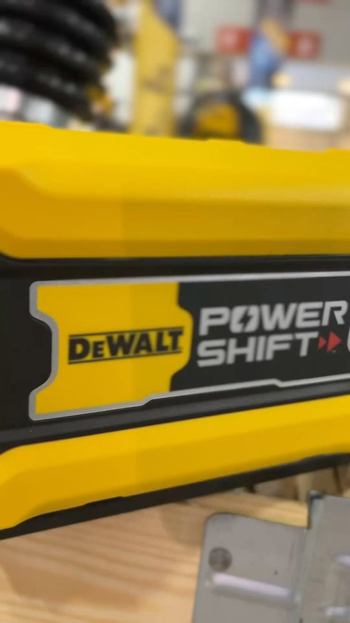 Instagram post by @kwcdk for DEWALT. Caption reads: DEWALT POWERSHIFT is being showed the first time....