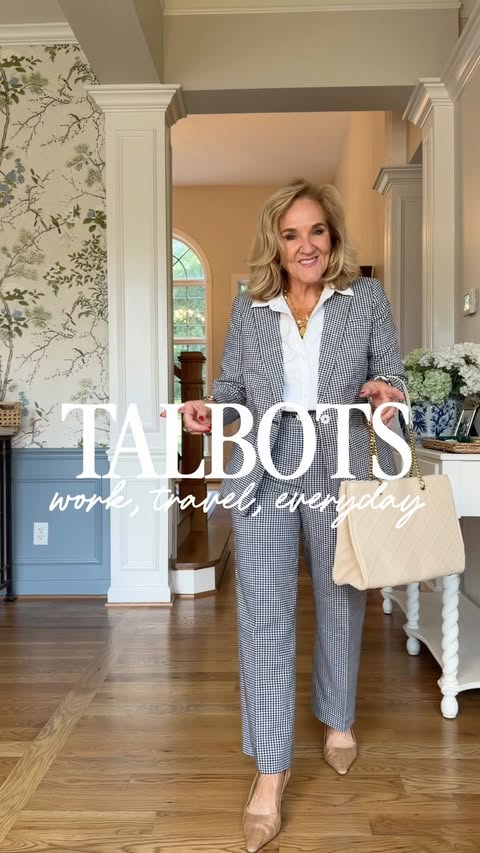 Instagram post by @sweetfringebenefits for Talbots. Caption reads: [...] word combo: new arrivals and sale.....