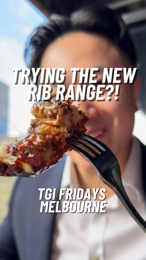 Instagram post by @eatwithkevin_ for TGI Fridays. Caption reads: we’re trying the new rib range at 📍TGI Fridays....