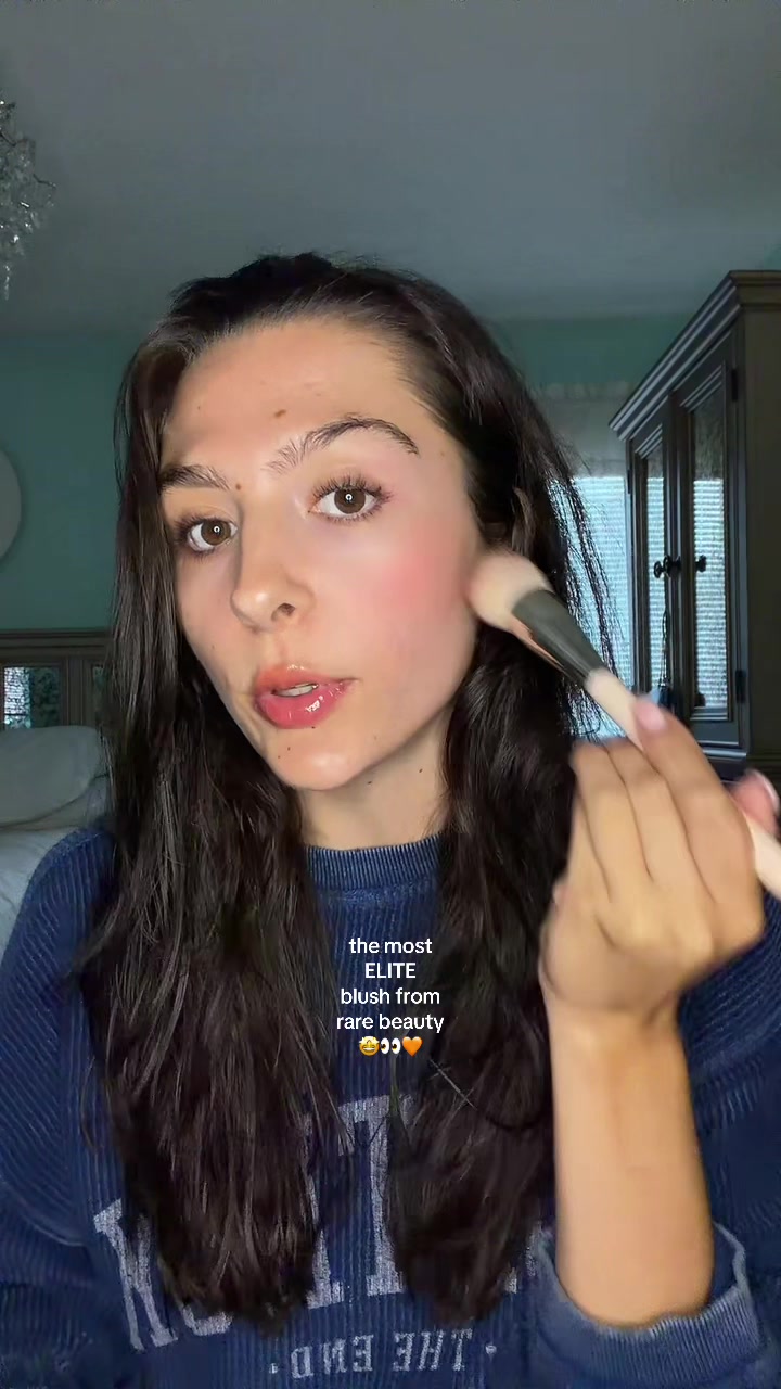 TikTok post by an influencer for Rare Beauty. Caption reads: @Rare Beauty girl through and [...].