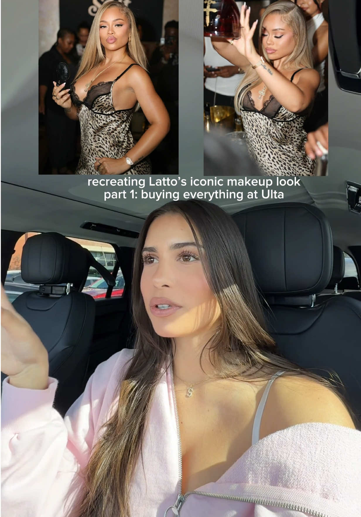 TikTok post by @sofiagabayy for Ulta Beauty. Caption reads: I can’t wait to recreate this latto look🤭🤭 part....