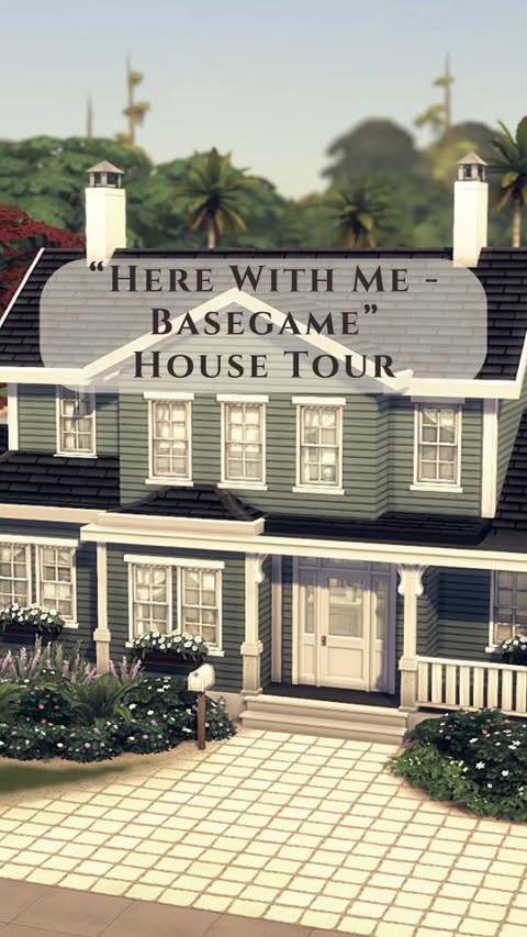 Instagram post by @dzidziak86 for The Sims. Caption reads: "Here With Me - Basegame" - House Tour

Haven't....