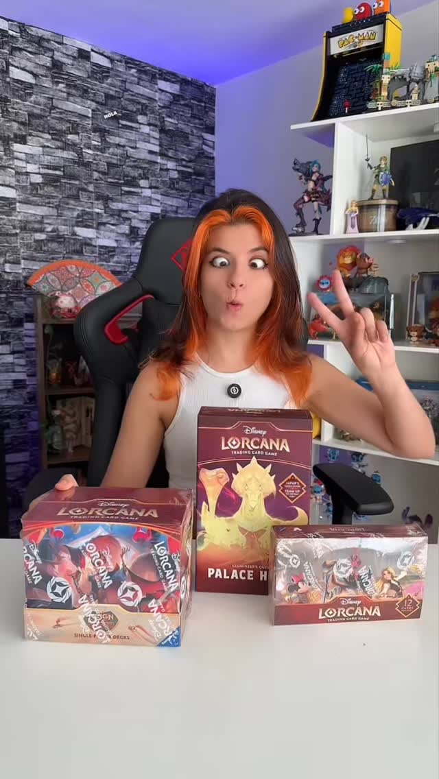 Instagram post by @minynaranja for Ravensburger. Caption reads: Gracias por mis cartitas de Lorcana....