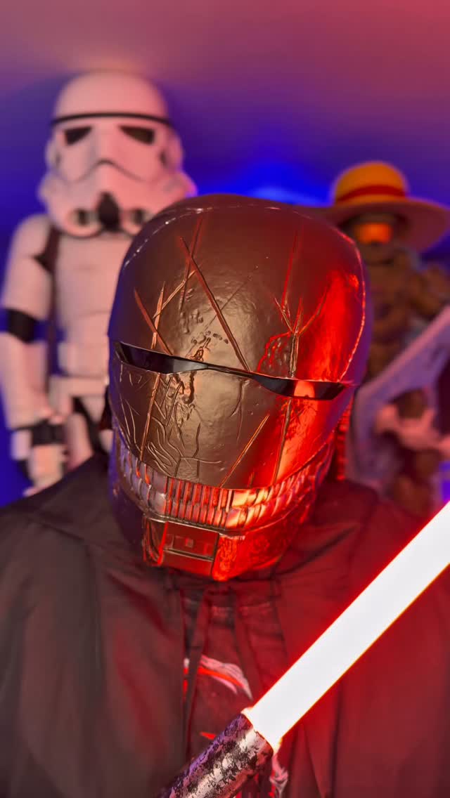 Instagram post by @frankie_aka for KenJo Sabers. Caption reads: [...] you to Qimir The Stranger Helmet by Kenjo....