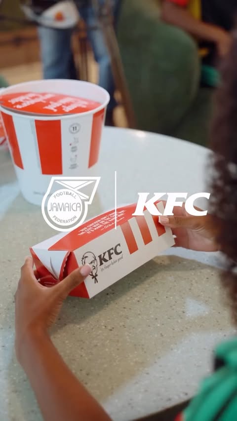 Instagram post by @tanyattlee for KFC. Caption reads: Official Sponsor of the Reggae Girlz @kfcjamaica....