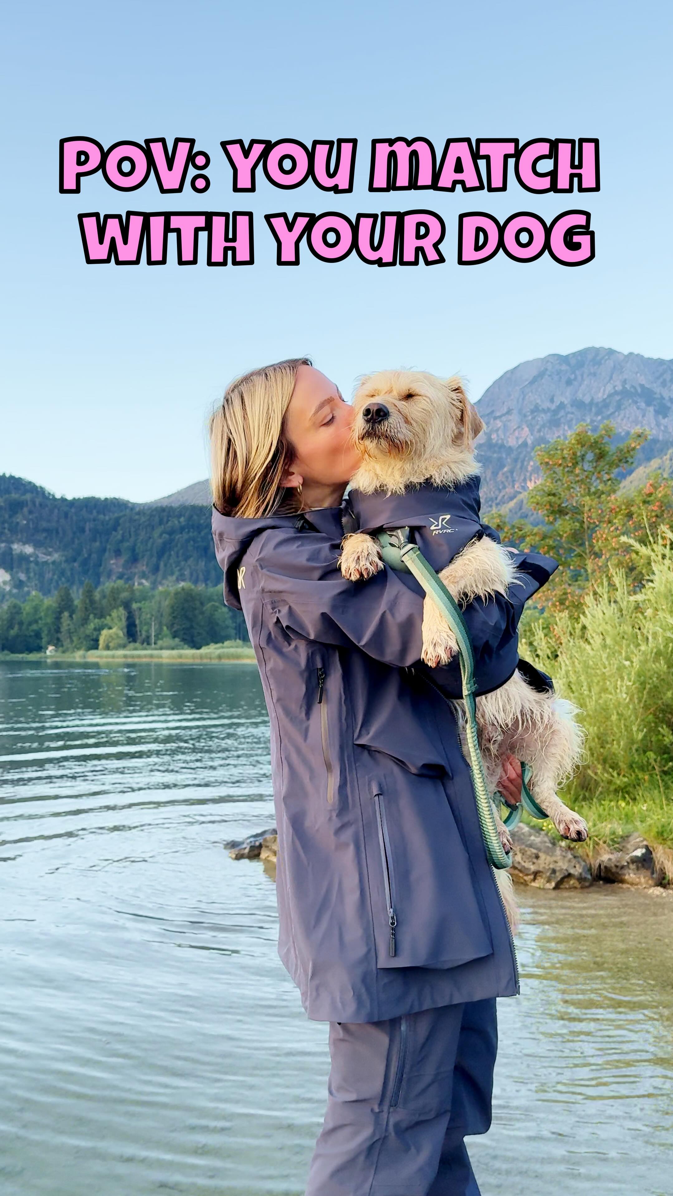 Instagram post by @hans_gmerkt for RevolutionRace. Caption reads: They say dogs look like their owners… we just took....