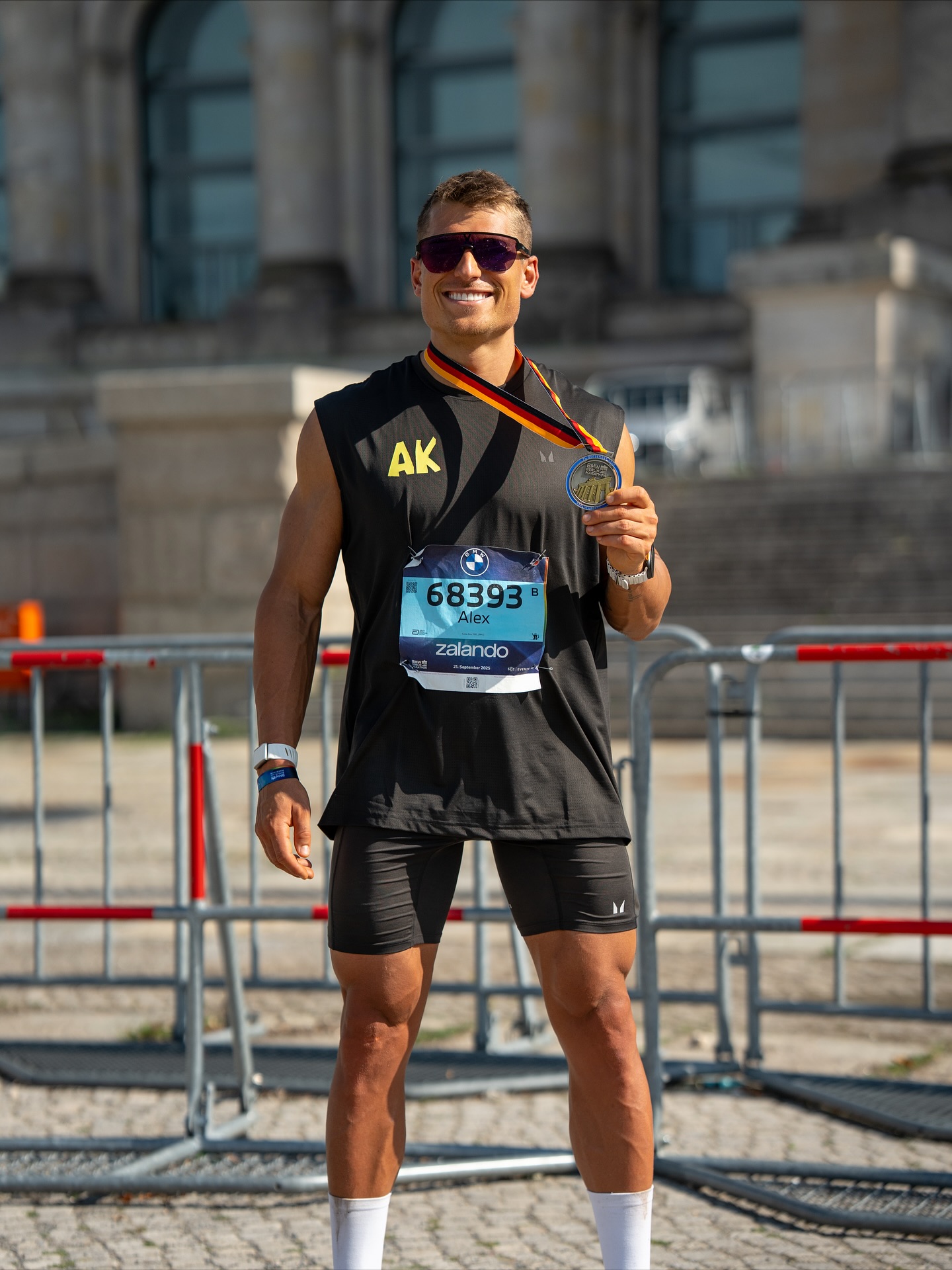 Instagram post by @alex_kukla for MYPROTEIN. Caption reads: Done. 2:45h 😎
#running #motivation #hybridathlete.