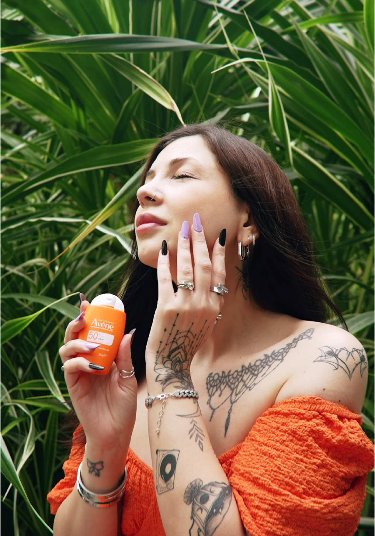 TikTok post by @haykym for Avène. Caption reads: Avène Ultra Fluid SPF50 e protecția solară pe care....