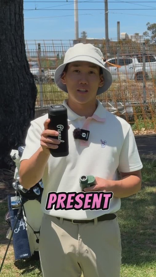 Instagram post by @golfslump for Pinned Golf. Caption reads: [...] your Golf Mate for the holidays? 😭....