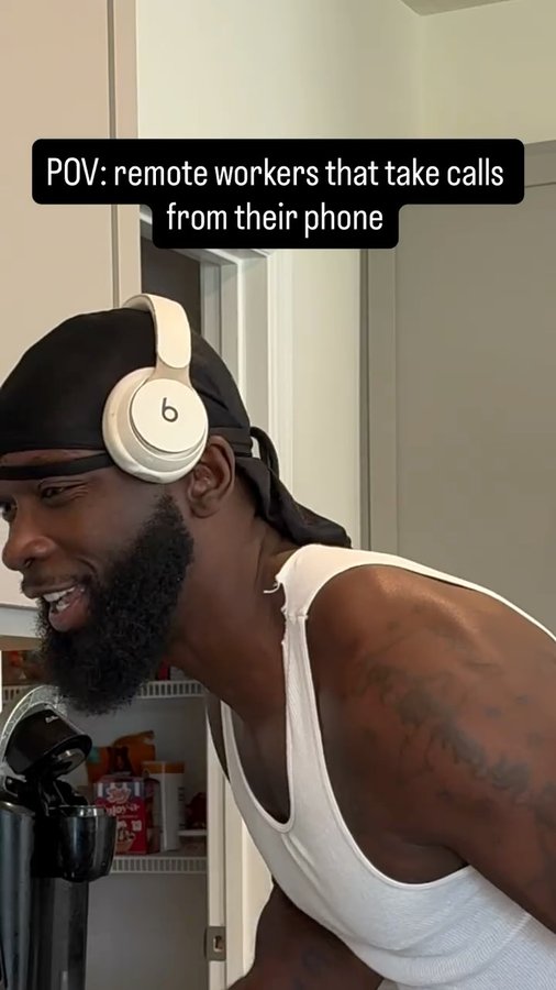 Instagram post by @stanwitdaskits for Beats by Dre. Caption reads: 😂😂😂 this how I be frfr

😂😂😂 
Follow for....