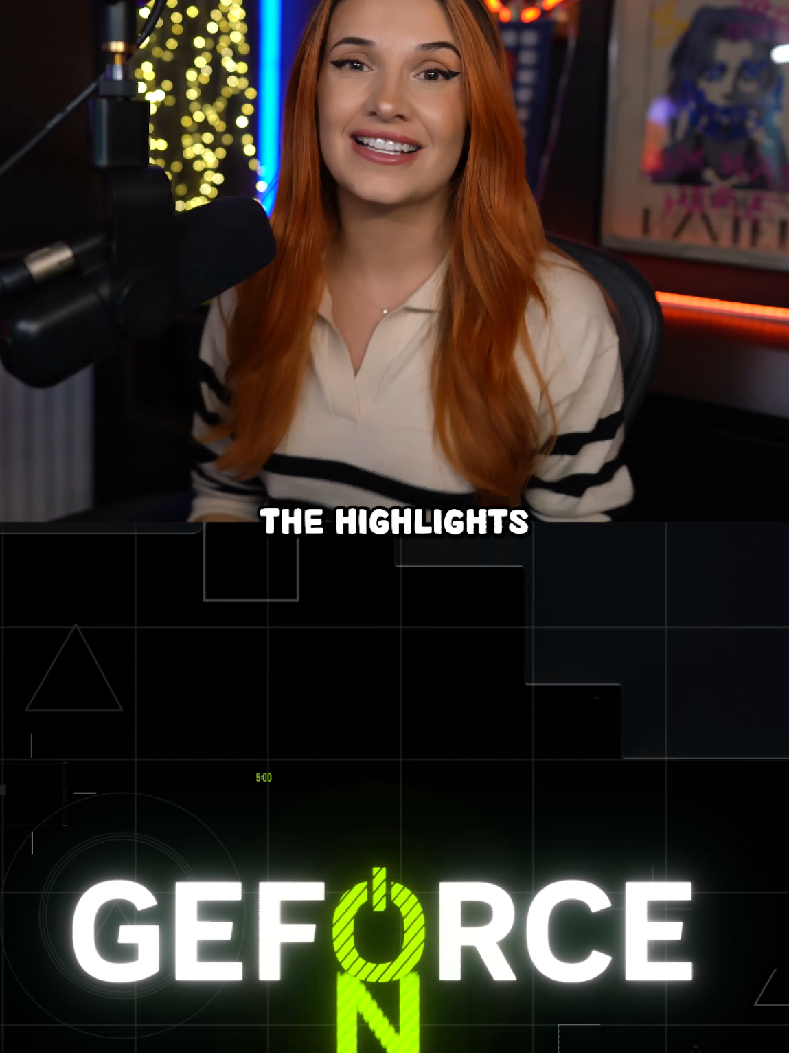 TikTok post by @cadaea for NVIDIA GeForce. Caption reads: AD | Earlier this week, Nvidia hosted GeForce On....