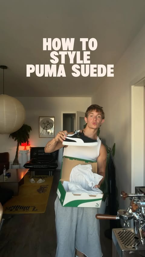Instagram post by @aaron.snl for PUMA Sportstyle. Caption reads: [...] only sneaker you need this year!....