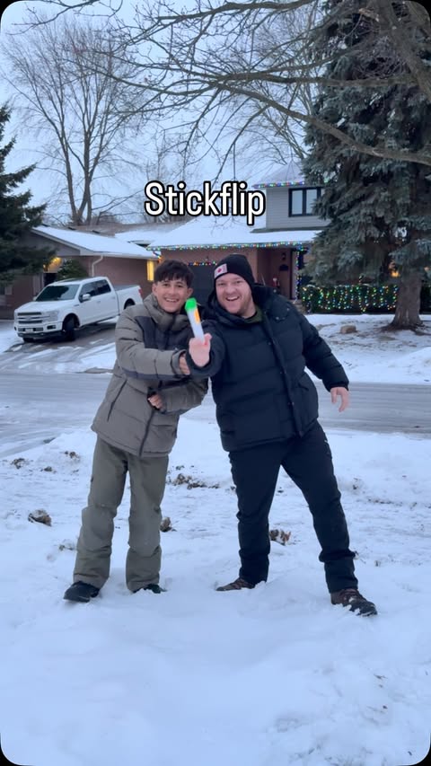 Instagram post by @xbina1 for The Connect Agency. Caption reads: Stick flip! The ultimate action packed gift for....