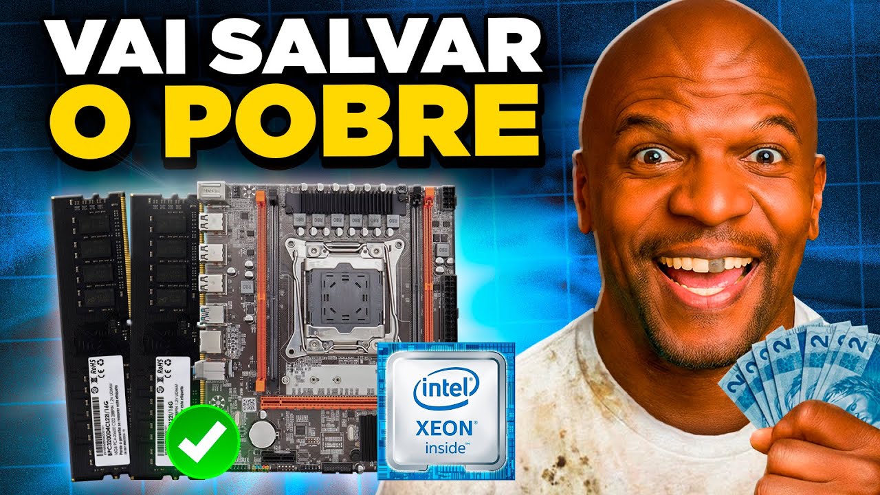 YouTube post by @talkpc for Gvgmall. Caption reads: The Xeon Kit will SAVE BRAZIL in 2026.