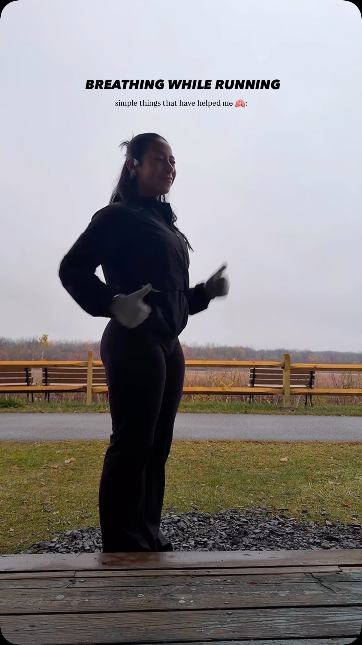 Instagram post by @juanafitt for Shokz. Caption reads: My chest used to BURN after an easy run, and I....