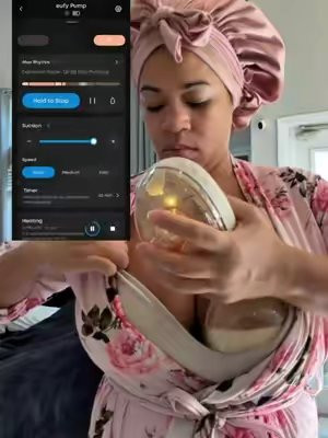 TikTok post by @thereallifesnowwhite for Eufyhome. Caption reads: @eufybaby Breast Pump s2 pro is a game changer....