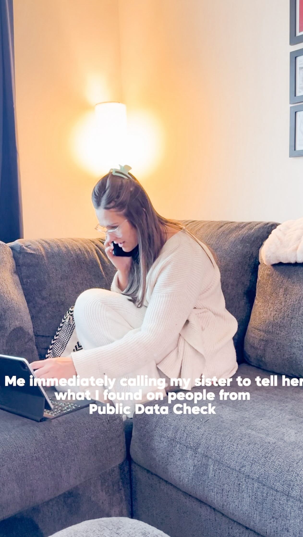 Instagram post by @_kaitlyntucker for Public Data Check. Caption reads: Gotta keep my girl updated 👀 thanks....