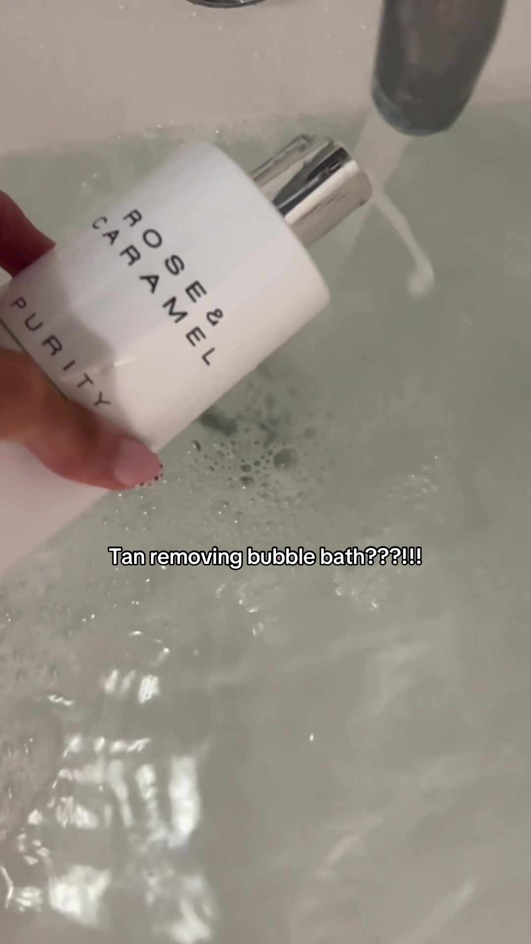 TikTok post by @_hollydonohue for Rose & Caramel. Caption reads: Quickest tan remover on the market!! @Rose &....