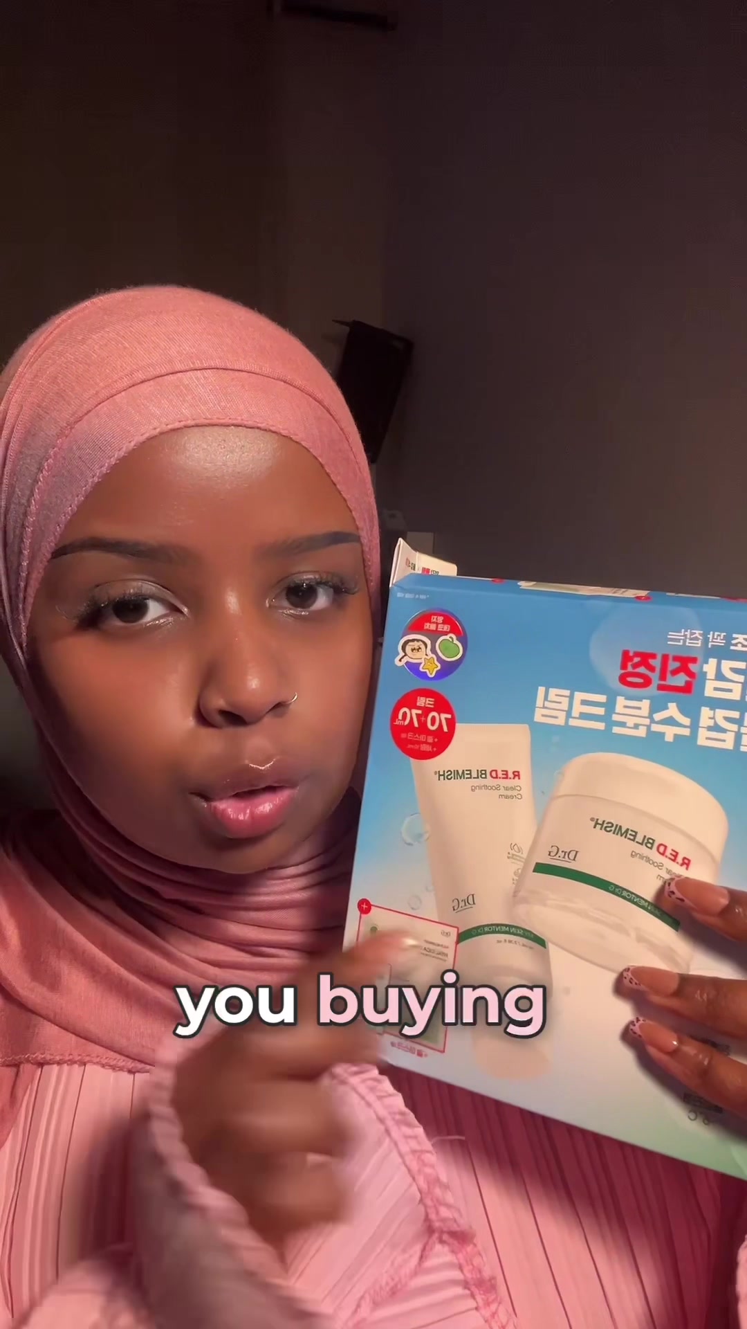 TikTok post by @ifutoon.ao for Dr.G. Caption reads: متوفر في olive young @Dr. G #redblemish....