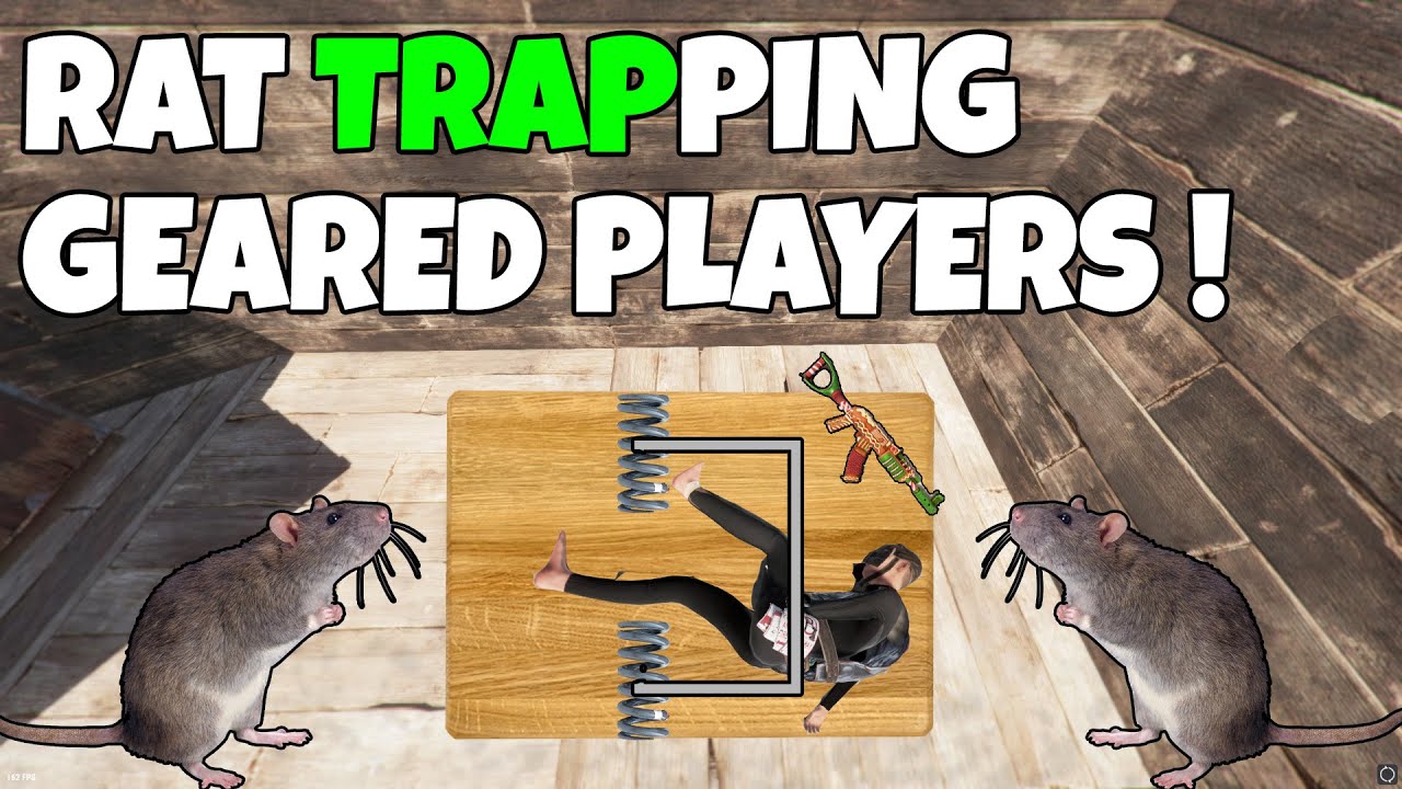 YouTube post by @OblivionYouTube for Arozzi. Caption reads: RUST | TRAPPING SALTY GEARED PLAYERS with RAT....