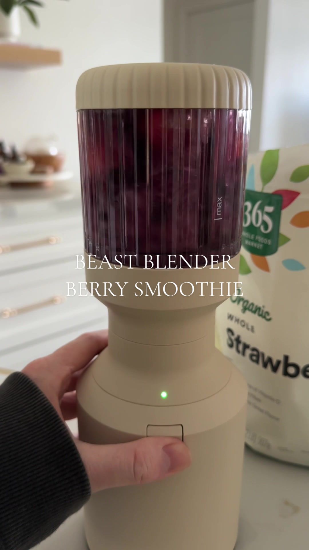 TikTok post by @theracheldodge for Beast Health. Caption reads: The @Beast Health blender makes smoothies so easy!....